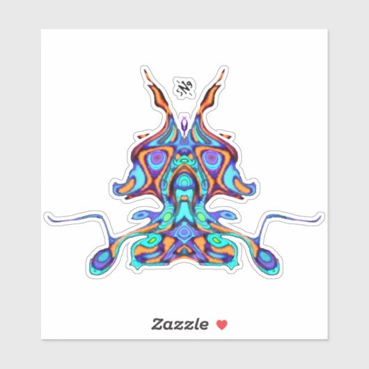 Farbiges Muster (pareidolia) - Paragei v1 Aufkleber (Blatt)