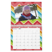 Farbiges Muster Personalisiert 18 Fotomodell Kalender (Jan 2027)
