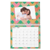 Farbiges Muster Personalisiert 18 Fotomodell Kalender (Mär 2027)