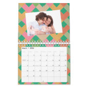 Farbiges Muster Personalisiert 18 Fotomodell Kalender (Mär 2026)