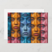 Farbiges Muster Postkarte (Vorne/Hinten)