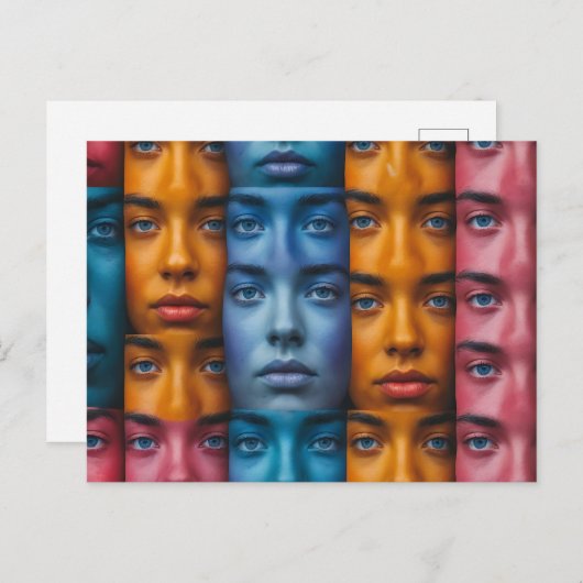 Farbiges Muster Postkarte (Vorne/Hinten)