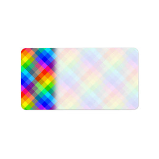 Farbiges Muster. Regenbogenfarben. Adressaufkleber