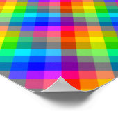 Farbiges Muster. Regenbogenfarben. Poster (Ecke)