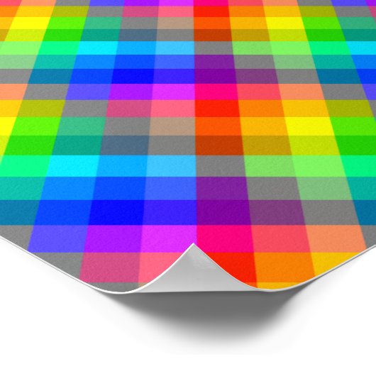 Farbiges Muster. Regenbogenfarben. Poster (Ecke)
