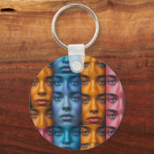 Farbiges Muster Schlüsselanhänger (Vorderseite)