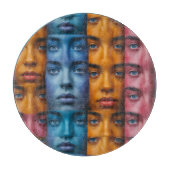 Farbiges Muster Schneidebrett (Vorderseite)