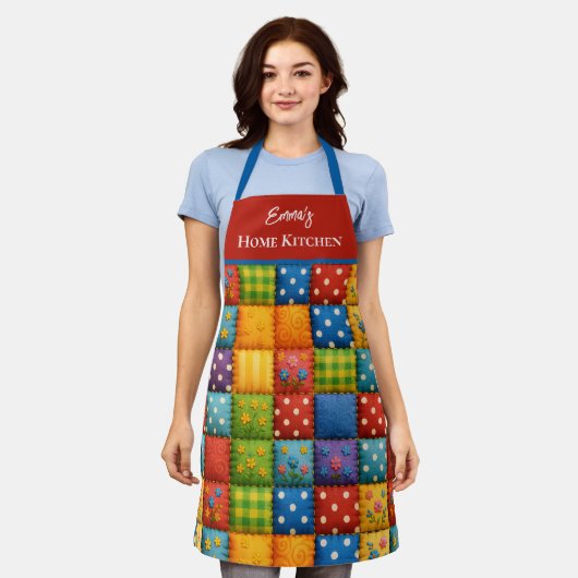 Farbiges Muster Schürze (Getragen)