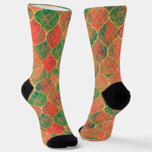 Farbiges Muster Socken