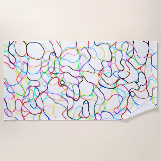 Farbiges Muster Strandtuch (Vorderseite)