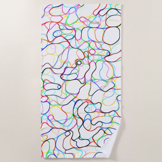 Farbiges Muster Strandtuch (Vorderseite)