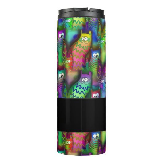 Farbiges Muster Thermosbecher (Rückseite)