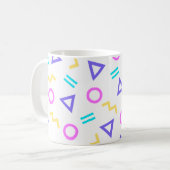 Farbiges Muster von Funky Geometric Kaffeetasse (Vorderseite Links)
