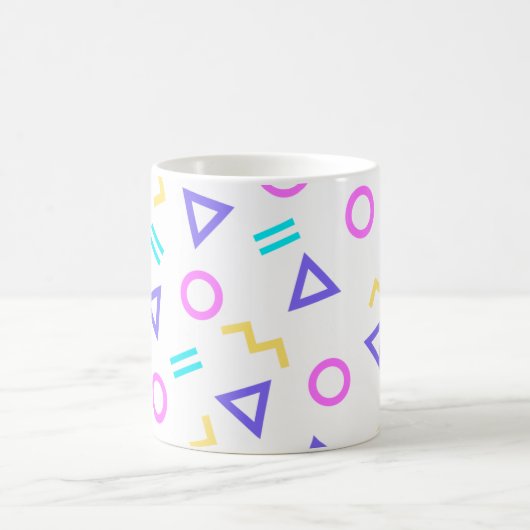 Farbiges Muster von Funky Geometric Kaffeetasse (Mittel)