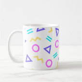 Farbiges Muster von Funky Geometric Kaffeetasse (Links)