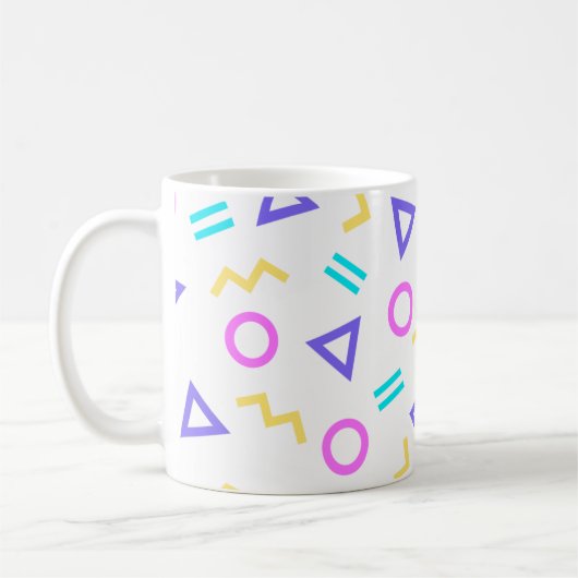 Farbiges Muster von Funky Geometric Kaffeetasse (Links)
