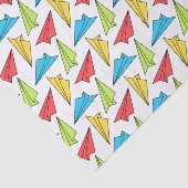 Farbiges Muster von Papierflugzeugen Seidenpapier (Ausschnitt)