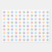 Farbiges Muster von Tierpaw-Druckfarben Geschenkpapier Set (Vorderseite 3)
