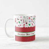 Farbiges Muster Weihnachts-Kaffee-Tasse Kaffeetasse (Links)