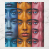 Farbiges Muster Weinetikett (Einzelnes Label)