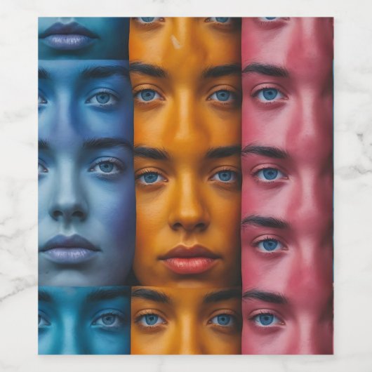 Farbiges Muster Weinetikett (Einzelnes Label)