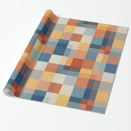 Farbiges Muster zufälliger geometrischer Formen Geschenkpapier (Ungerollt)