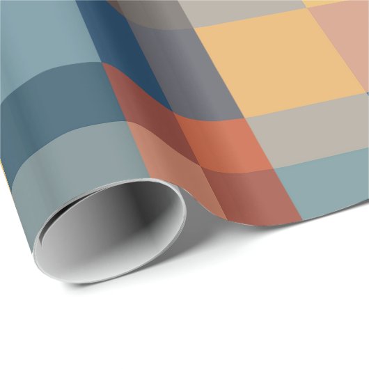 Farbiges Muster zufälliger geometrischer Formen Geschenkpapier (Rolleneckpunkt)