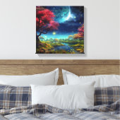 Farbiges Nachtuniversum Leinwanddruck (Insitu (Schlafzimmer))
