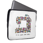 Farbiges Nähmaschinenmuster Laptopschutzhülle (Vorne Rechts)