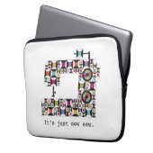 Farbiges Nähmaschinenmuster Laptopschutzhülle (Vorderseite Links)