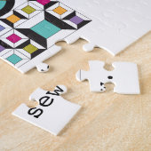 Farbiges Nähmaschinenmuster Puzzle (Seite)