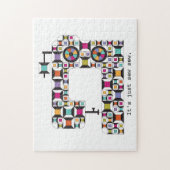 Farbiges Nähmaschinenmuster Puzzle (Vertikal)