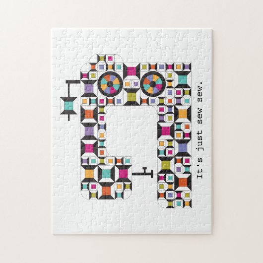 Farbiges Nähmaschinenmuster Puzzle (Vertikal)