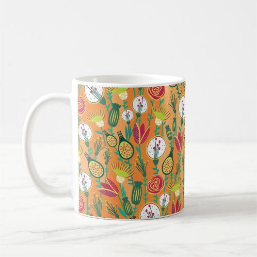 Farbiges, nahtloses Muster Kaffeetasse (Links)