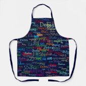 Farbiges Namensmuster Schürze (Vorderseite)