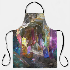 Farbiges Naturkristall Schürze