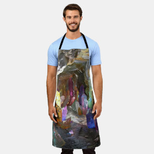 Farbiges Naturkristall Schürze