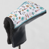 Farbiges nautisches Muster Golf Headcover (3/4 Vorderseite)