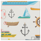 Farbiges nautisches Muster Stoff (Nahaufnahme)