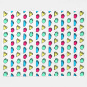 Farbiges Neo Memphis Style Muster 02 Fleecedecke (Vorderseite (Horizontal))