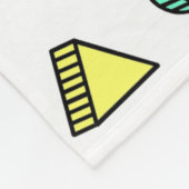 Farbiges Neo Memphis Style Muster 02 Fleecedecke (Ecke)