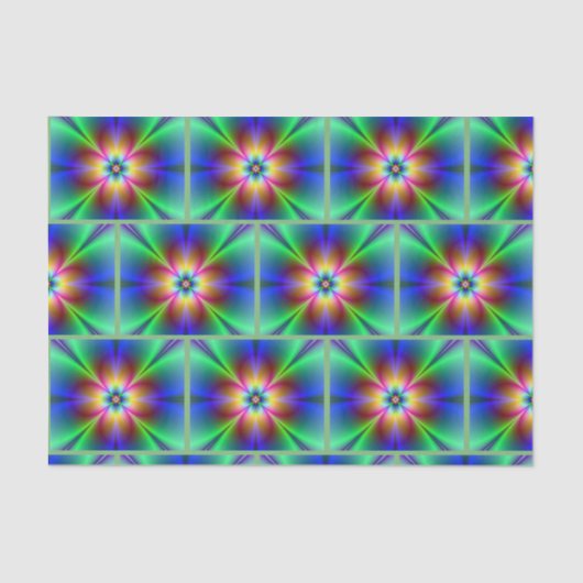 Farbiges Neon Daisy Tissue Paper Seidenpapier (Vorderseite)