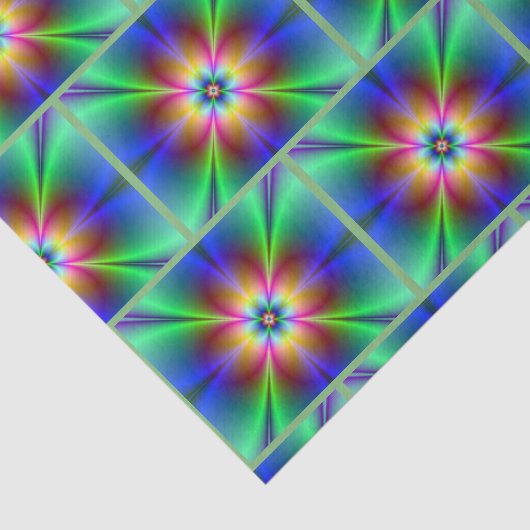 Farbiges Neon Daisy Tissue Paper Seidenpapier (Ausschnitt)