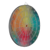 Farbiges Neon-Glas-Muster Dartscheibe (Vorderseite Links)