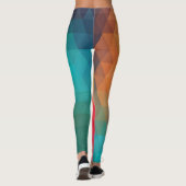 Farbiges Neon-Glas-Muster Leggings (Rückseite)