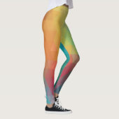 Farbiges Neon-Glas-Muster Leggings (Rechts)