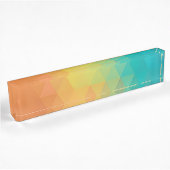 Farbiges Neon-Glas-Muster Namensplakette
