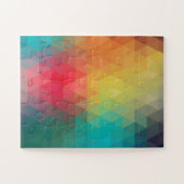 Farbiges Neon-Glas-Muster Puzzle (Horizontal)