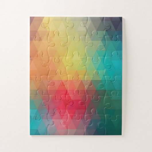 Farbiges Neon-Glas-Muster Puzzle (Vertikal)