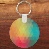 Farbiges Neon-Glas-Muster Schlüsselanhänger (Rückseite)